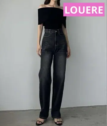 Louere 루엘레 하이웨스트 스트레이트 데님