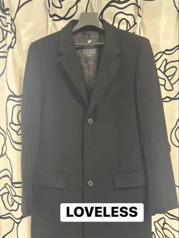LOVELESS 블랙 체스터 코트