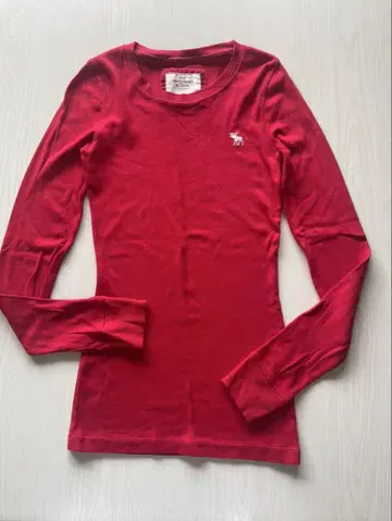 Abercrombie & Fitch 긴팔 T셔츠 S 레드