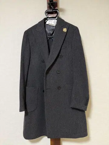[ 라르디니 ] [ LARDINI ] 더블 브레스트 체스터 코트 차콜