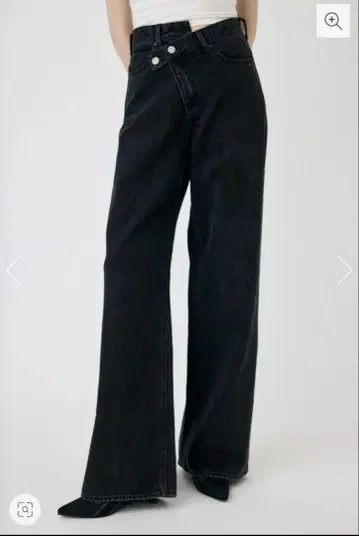 MOUSSY CROSS WAIST WIDE STRAIGHT BLK 0