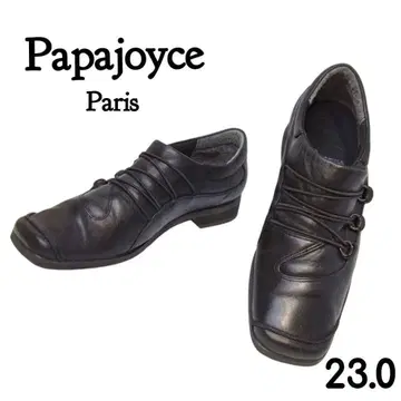 인기 Papajoyce paris 가죽 신발 펌프스 천연 가죽 블랙