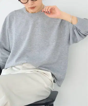 IENA LEVITA 코튼 풀오버 그레이B