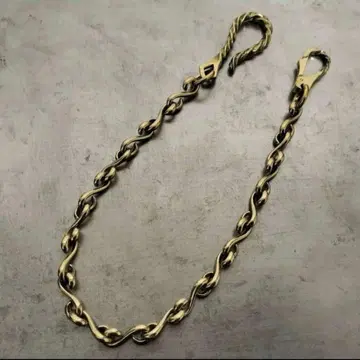 놋쇠 S자 10mm 꼬임 지갑 체인 빈티지 브라스 골드