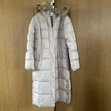 핑크 베이지 롱 코트