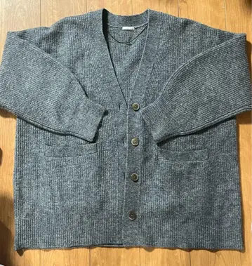 GU 그레이 가디건 긴팔 3XL 빅 사이즈