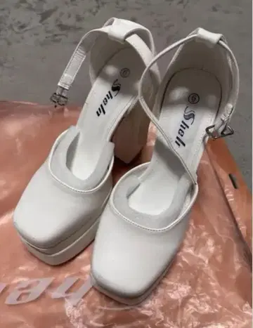 브라이덜 신발 14cm 힐 화이트