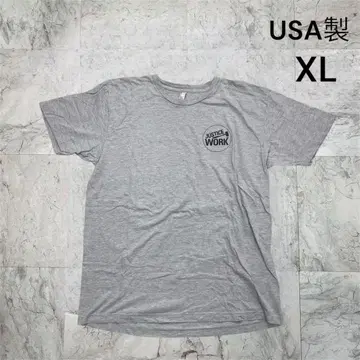 아메리칸 어패럴 T셔츠 남성용 XL 반팔 USA제 그레이 로고