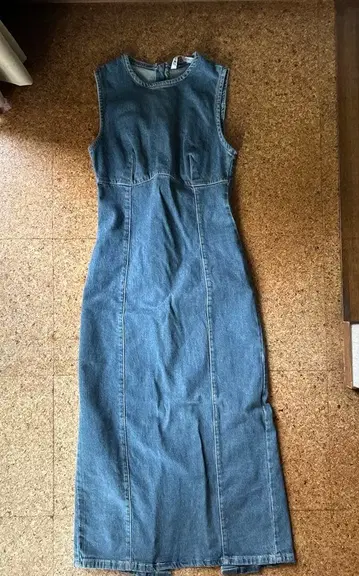 데님 타이트 롱 원피스