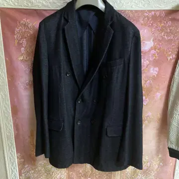 Armani 다크 그레이 더블 브레스트 자켓