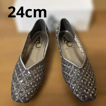 neue ar he ac 반짝이는 스퀘어토 펌프스 22.5cm 3E