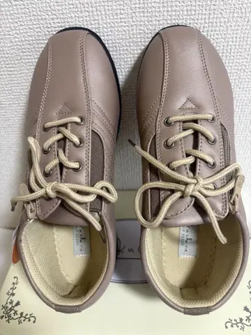 간호 신발 야외용 베이지 레이스업 슈즈