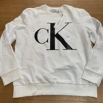 Calvin Klein 화이트 트레이닝복 M 맨투맨 택 포함
