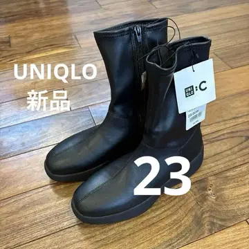 미사용 새상품 UNIQLO C 스트레치 숏부츠 블랙 23
