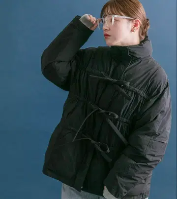 어반 리서치 프론트 리본 패딩 자켓 블랙 택 포함 새상품