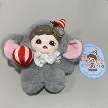 Zoraa Fluffy Cabin 봉제 인형 키링 코끼리