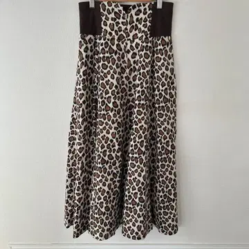 새상품 페넬 fennel 플레어 스커트 레오파드 야마다야