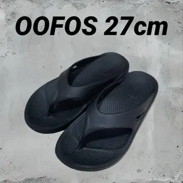OOFOS 비치 샌들 블랙 우포스 27cm EU42