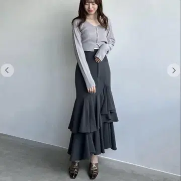 [ COCO DEAL ] 니트 코르셋 아지메 캉캉 스커트