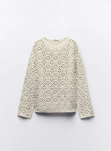 [ 새상품 ] zara 크로셰 풀오버 S