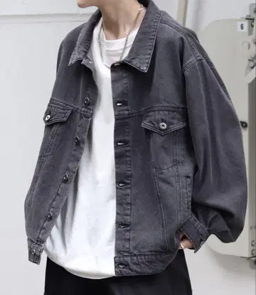 Confirm 데님 자켓 그레이