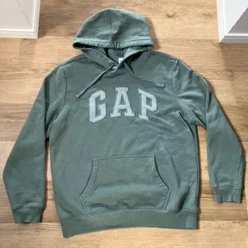 올드 GAP 그린 후드 부착 후드티