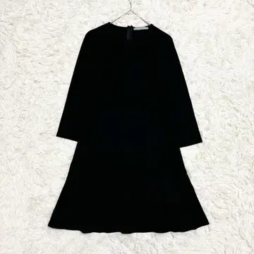 띠어리 럭스 플레어 원피스 무릎 기장 포멀 수험 38 블랙