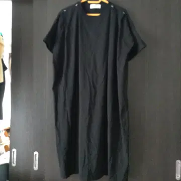 ZUCCA 블랙 셔츠 원피스 반팔