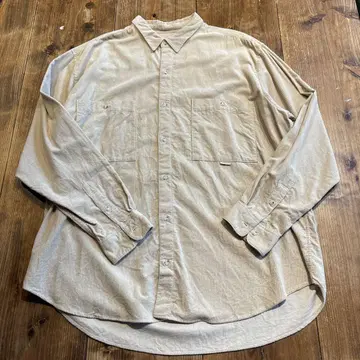새상품급 xl PAPAS ISLAND 베이지 코듀로이 긴팔 셔츠 파파스