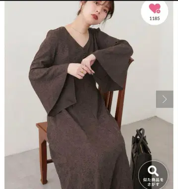 [새상품] natural couture 플라워 퍼프 자카드 공연 원피스