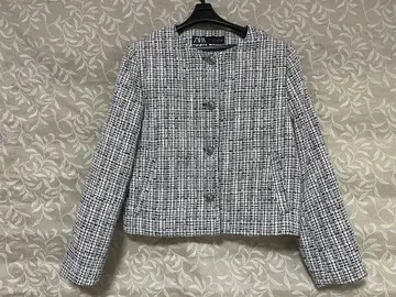 ZARA 크롭 기장 텍스처 자켓