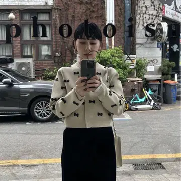 Ameri MANY RIBBON SHORT KNIT TOP