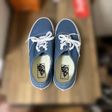 VANS 블루 캔버스 스니커즈 24.5cm