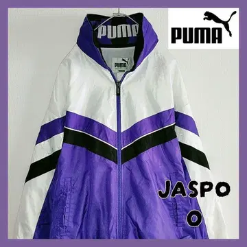 푸마 90s 유니온 나일론 자켓 보라색 화이트 긴팔 저리