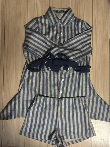 Shelluits stripe 블루의 셋업 S사이즈