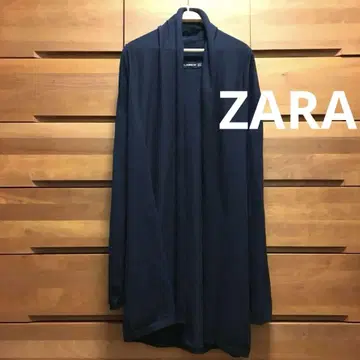ZARA 니트 네이비 스트레치 나일론 니트 가디건