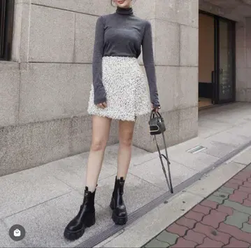 [ 새상품 ] hyeon pepper mini wrap skirt S