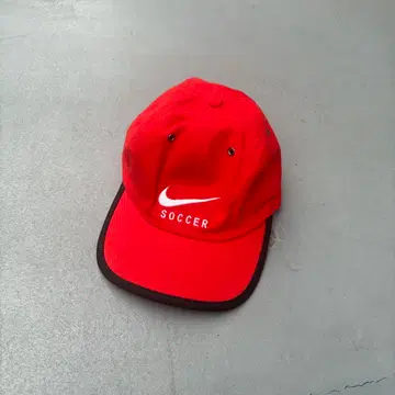 90s Nike SOCCER swoosh 자수 6패널캡 모자 빨간색