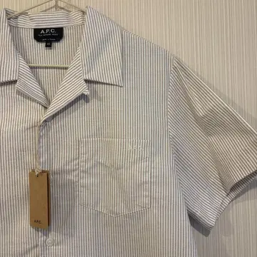 A.P.C. 스트라이프 반팔 셔츠