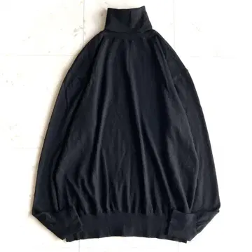 매디슨 블루 캐시미어 실크 터틀넥 풀오버 블랙 F
