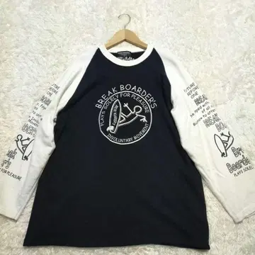 BREAK BOARDER'S 빈티지 래글런 슬리브 자수 로고