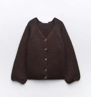 [ 새상품 ] 브라운 니트 가디건 긴팔 ZARA