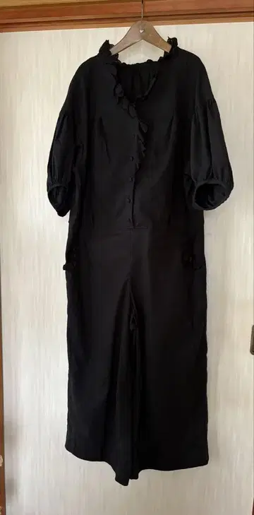 [유키에몽] 블랙 프릴 장식 올인원