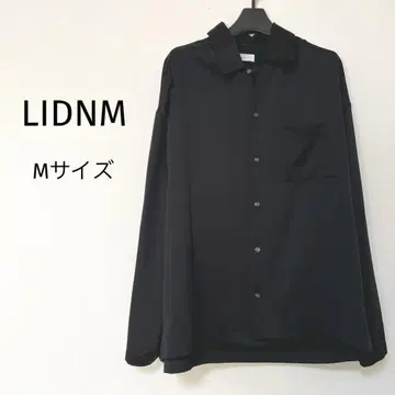 [컨디션 최상] LIDNM 오픈 카라 셔츠 블랙 M