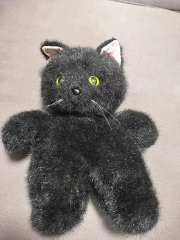 초레어 레트로 몬스이유 봉제 인형 니포포 검은 고양이 monseuil