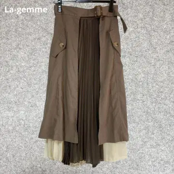 La-gemme 플리츠 레이어드 스커트