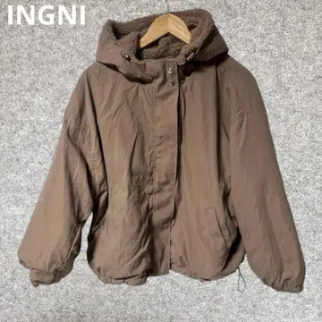 INGNI 리버서블 후드 보아 블루종