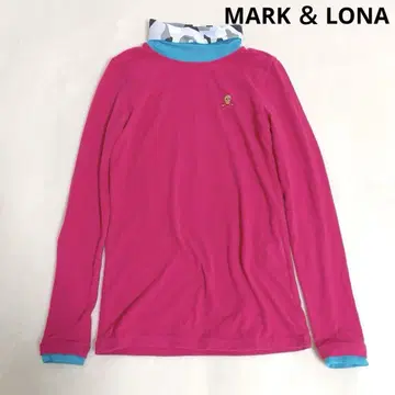MARK & LONA 긴팔 터틀넥 골프 카모플라주 핑크