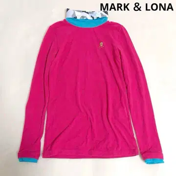 MARK & LONA 긴팔 터틀넥 골프 카모플라주 핑크