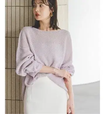 NOBLE 페이퍼얀 카노코 핑크 풀오버